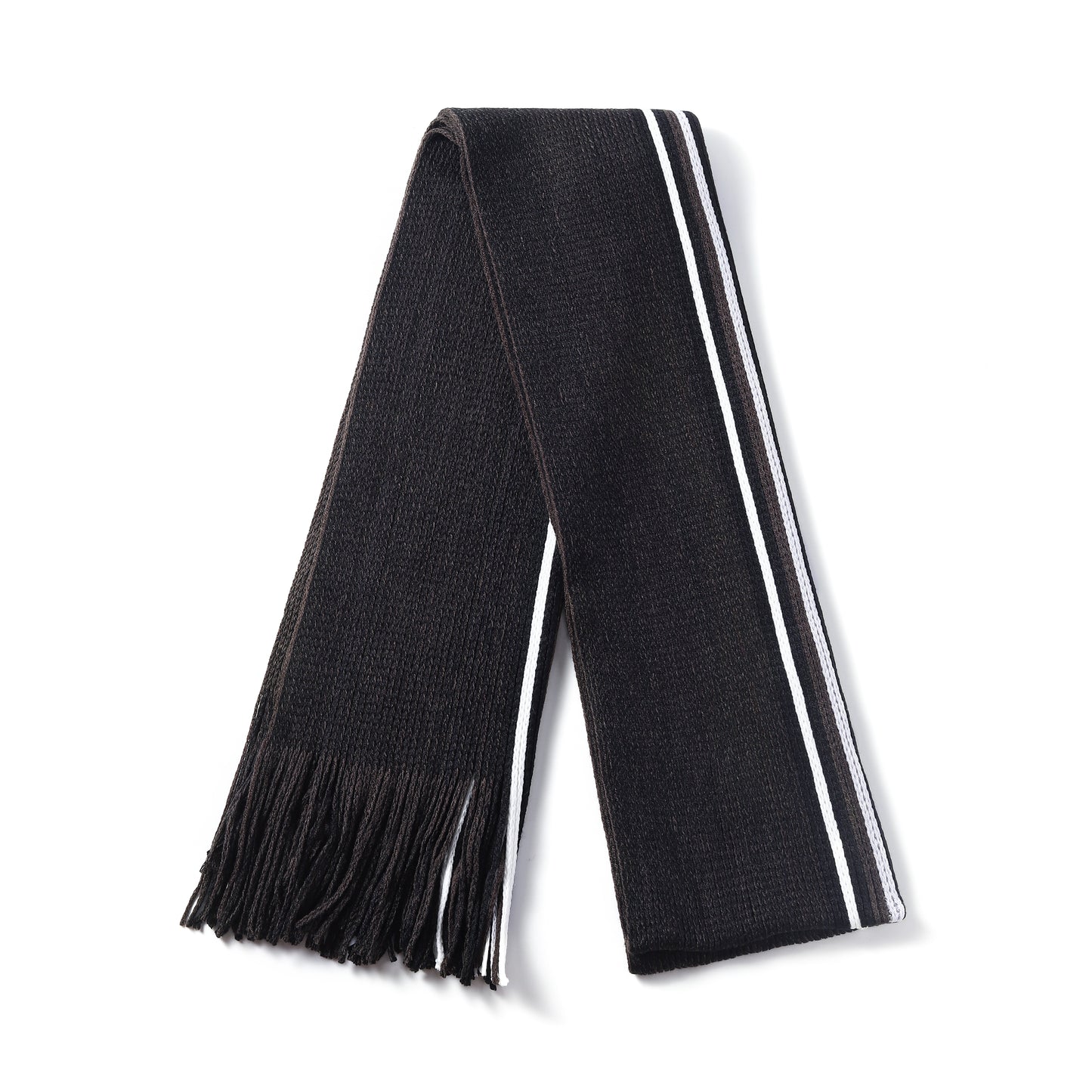 Mens Supersoft Luxury Knitted Scarves with tassels - Thin Stripes