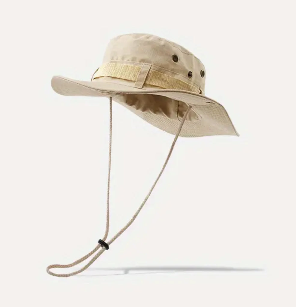Unisex Beige Boonie Fisherman Hat
