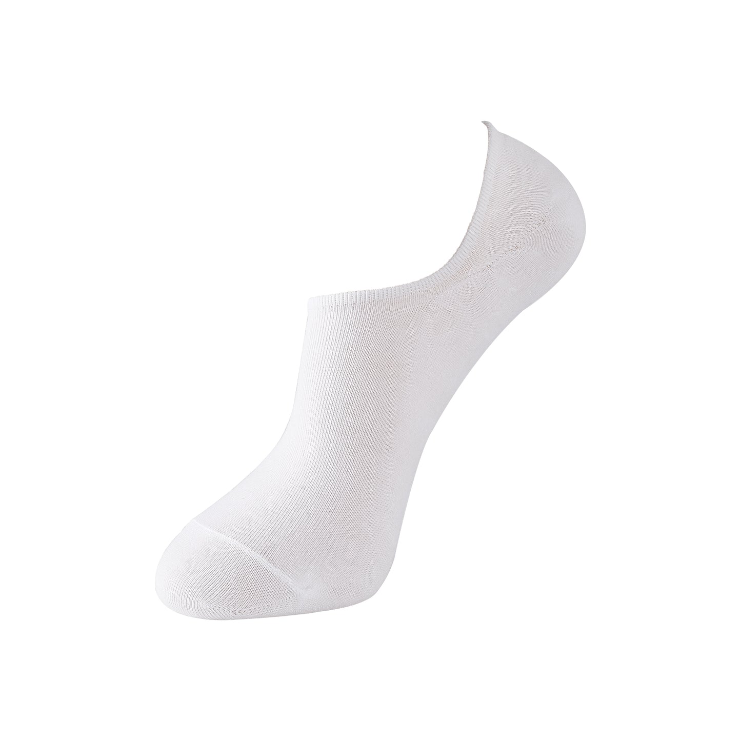 Mens No Show Socks - Plain White (12 Pairs)