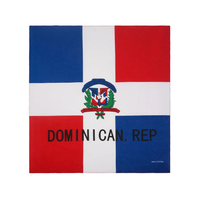Dominican Republic Flag Print Bandana