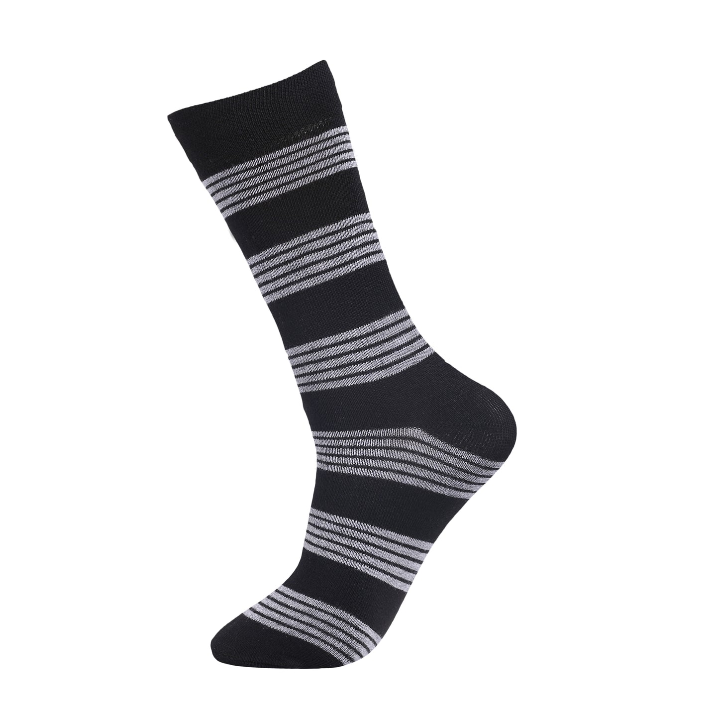 Mens Non Elastic Diabetic Socks - Stripes (12 Pairs)