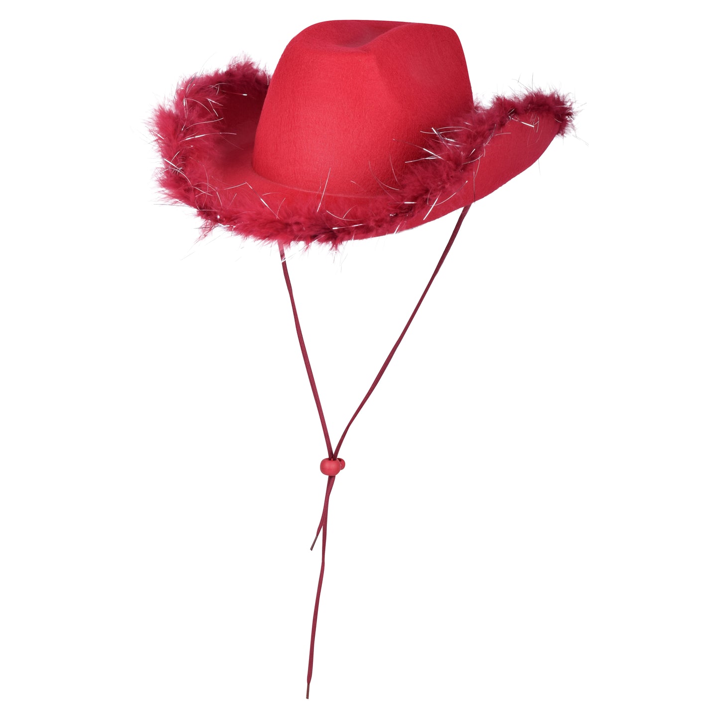 Feather Trimmed Plain Cowboy Hats