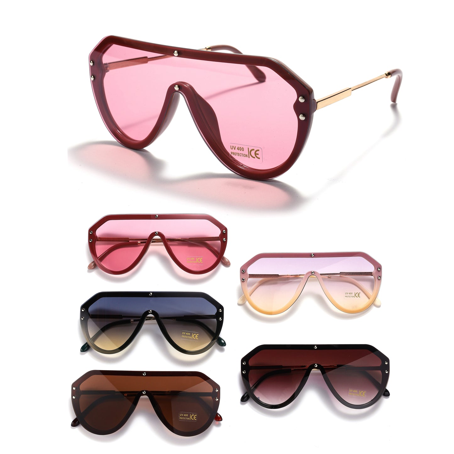 Royal Stallion Fashion Shield Wrap Sunglasses - LLSG22 (12 Units)