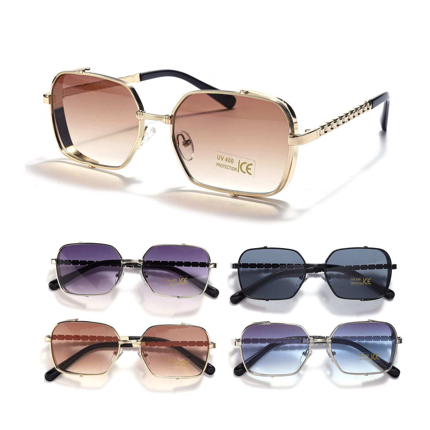 Royal Stallion Hexagon Sunglasses - LMSG2 (12 Units)