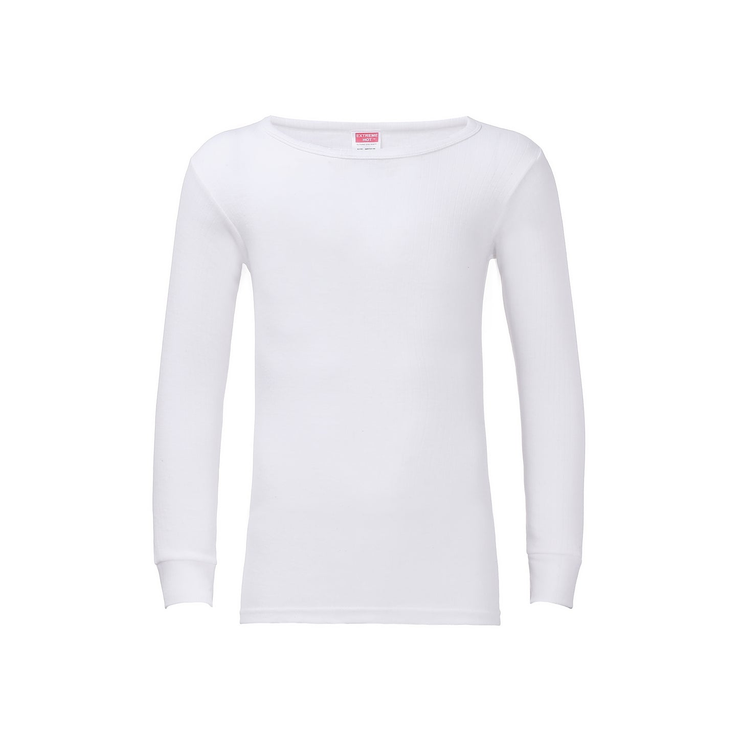 Mens Brushed Thermal Long Sleeve T-Shirts - White (Pack of 6)