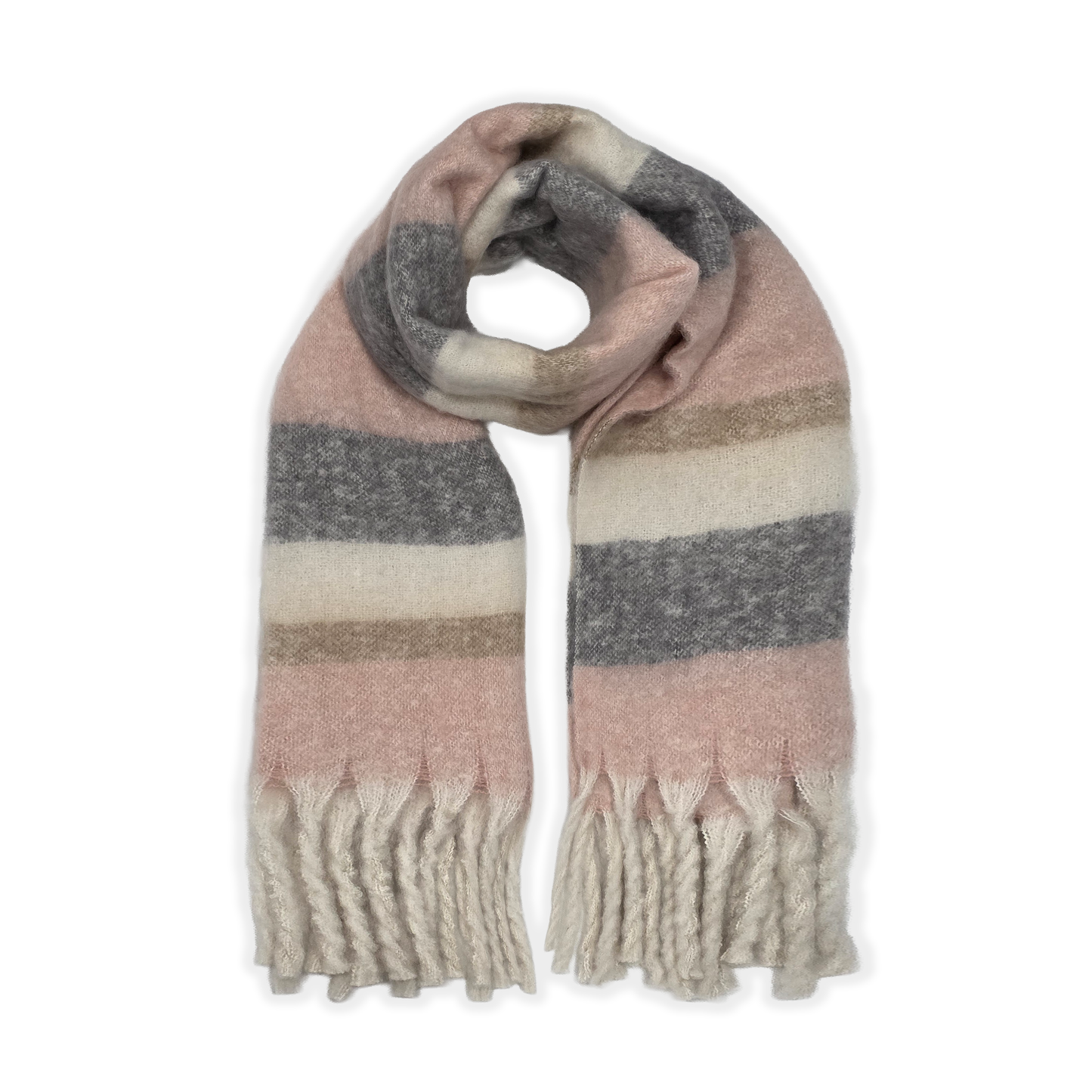 Ladies Cosy Multi-Colour Fluffy Blanket Scarf LSC-3