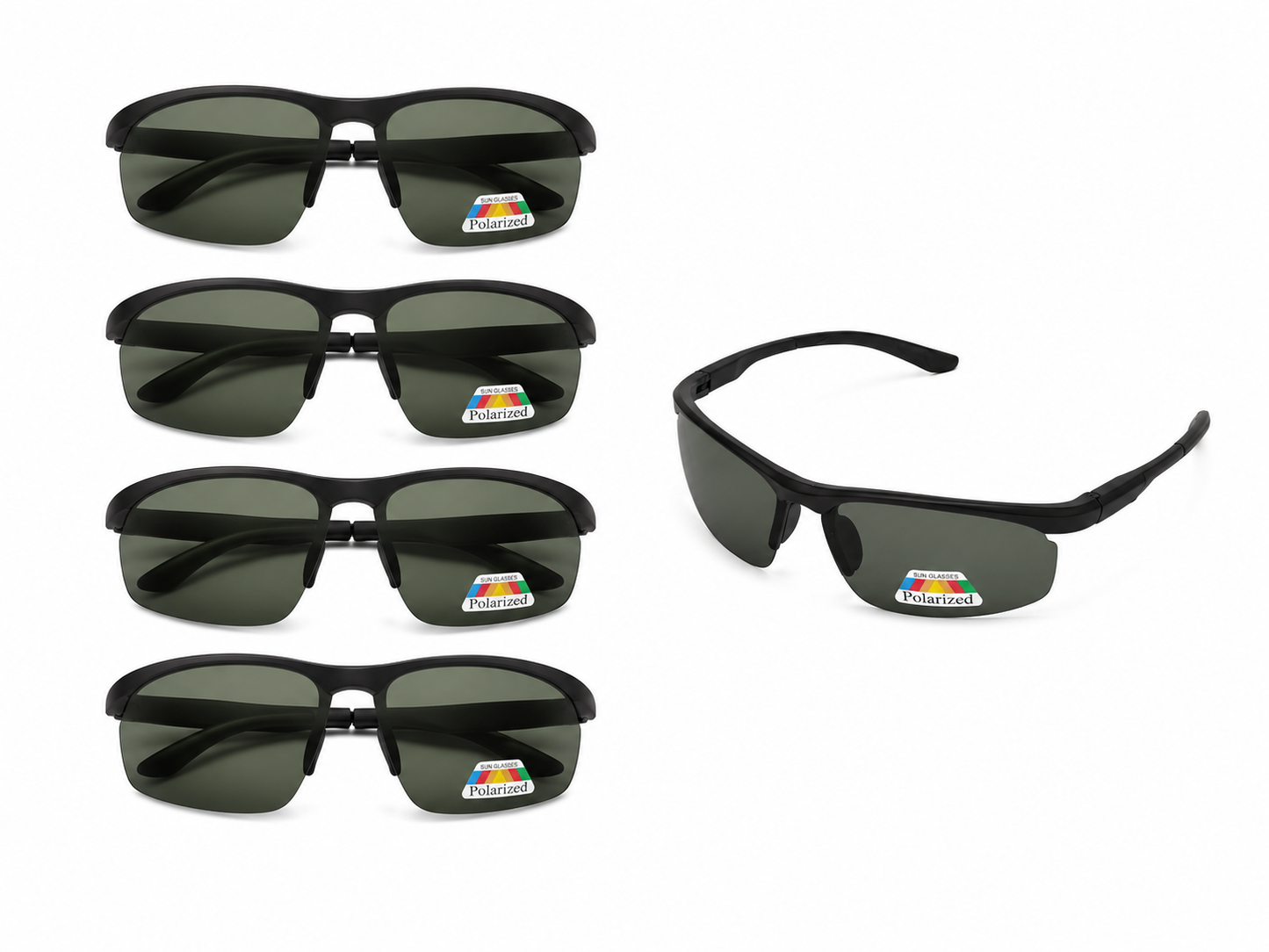 Polarized Sport Wraparound Sunglasses - MSG-32 (12 Units)