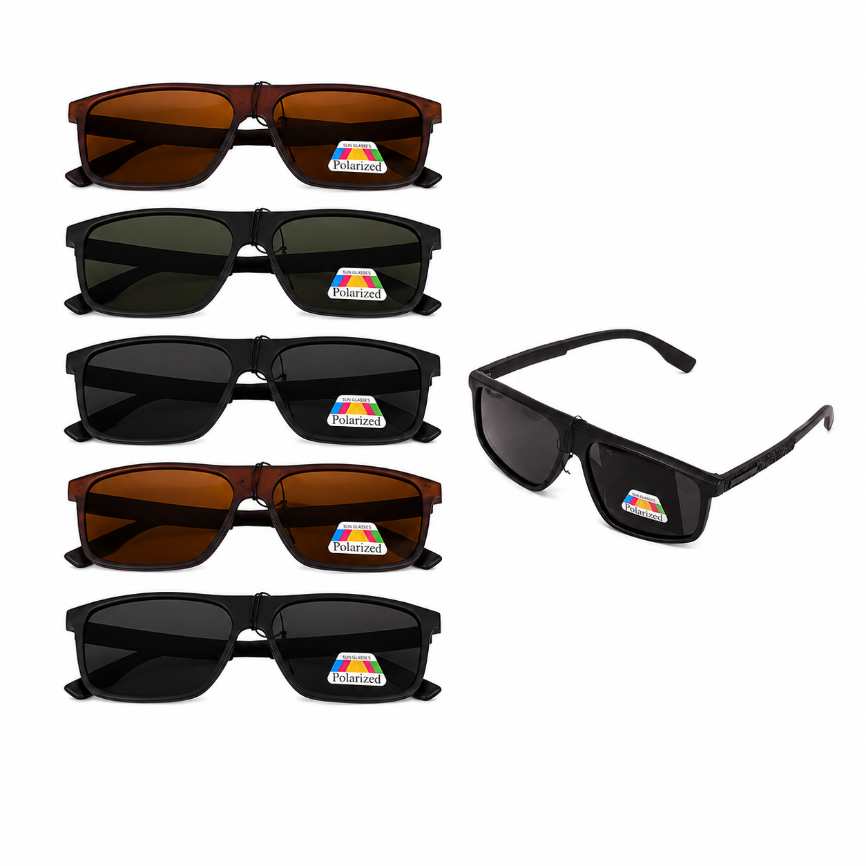 Polarized Long Wayfarer Classic Sunglasses - MSG-39 (12 Units)