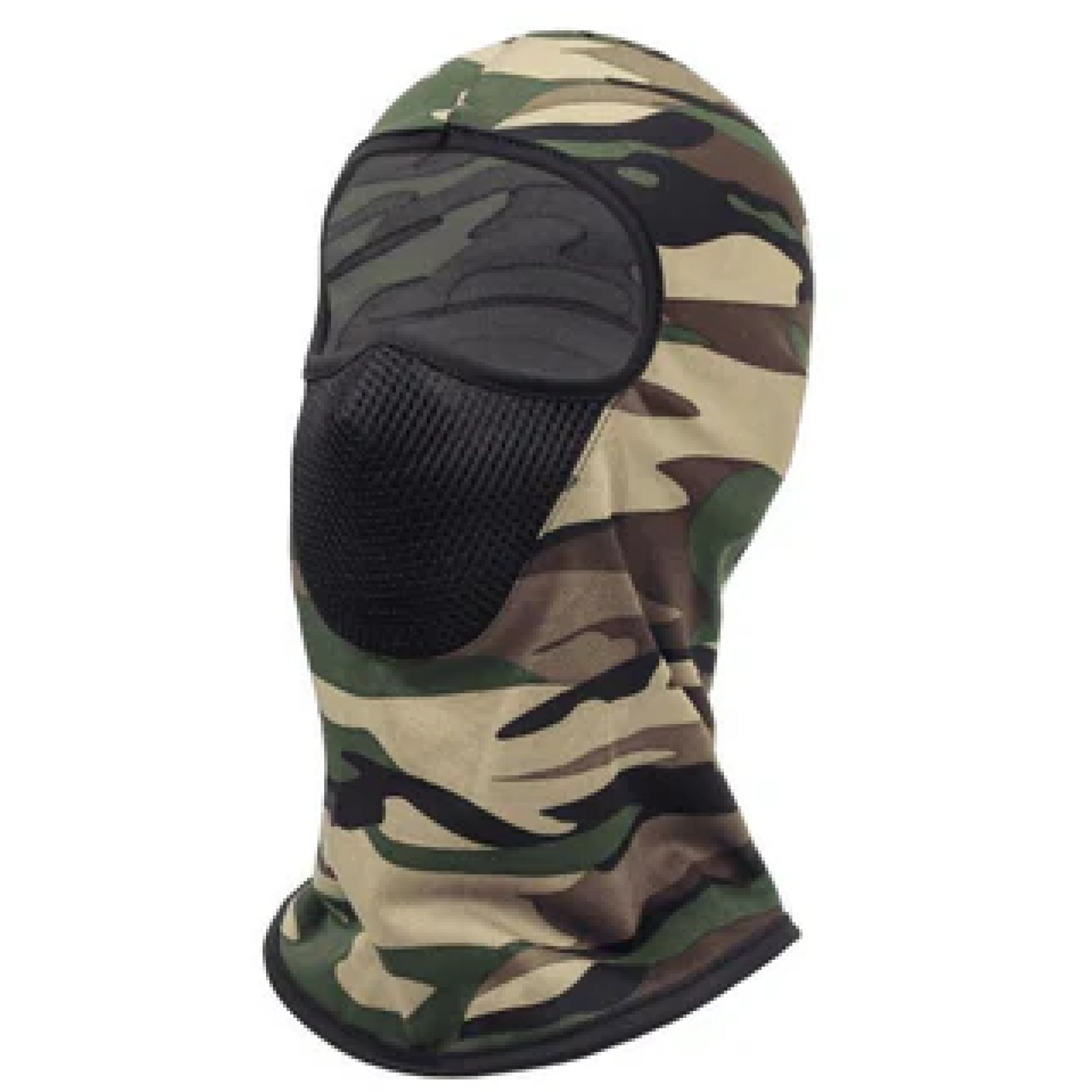 Adults Lightweight Open Face Balaclava with Mesh Front - Camouflage