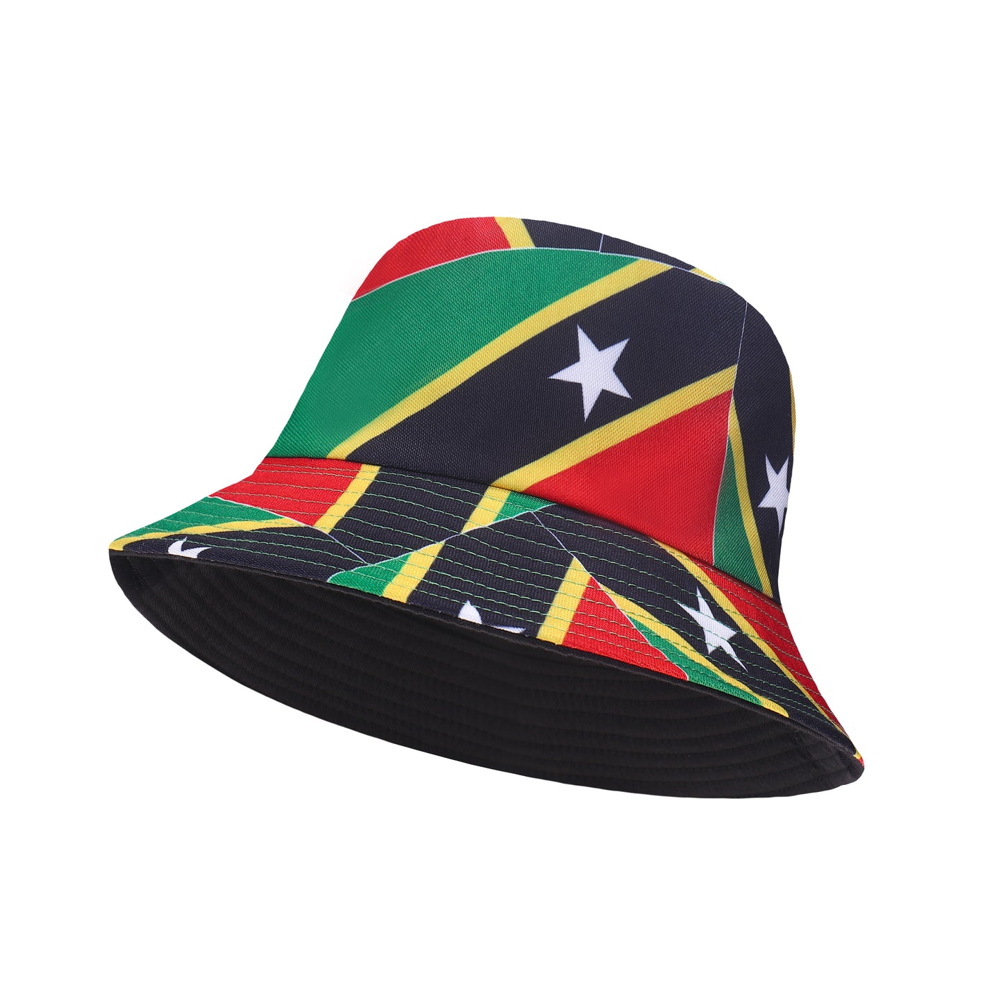 Reversible St Kitts & Nevis Printed Cotton Bucket Hats