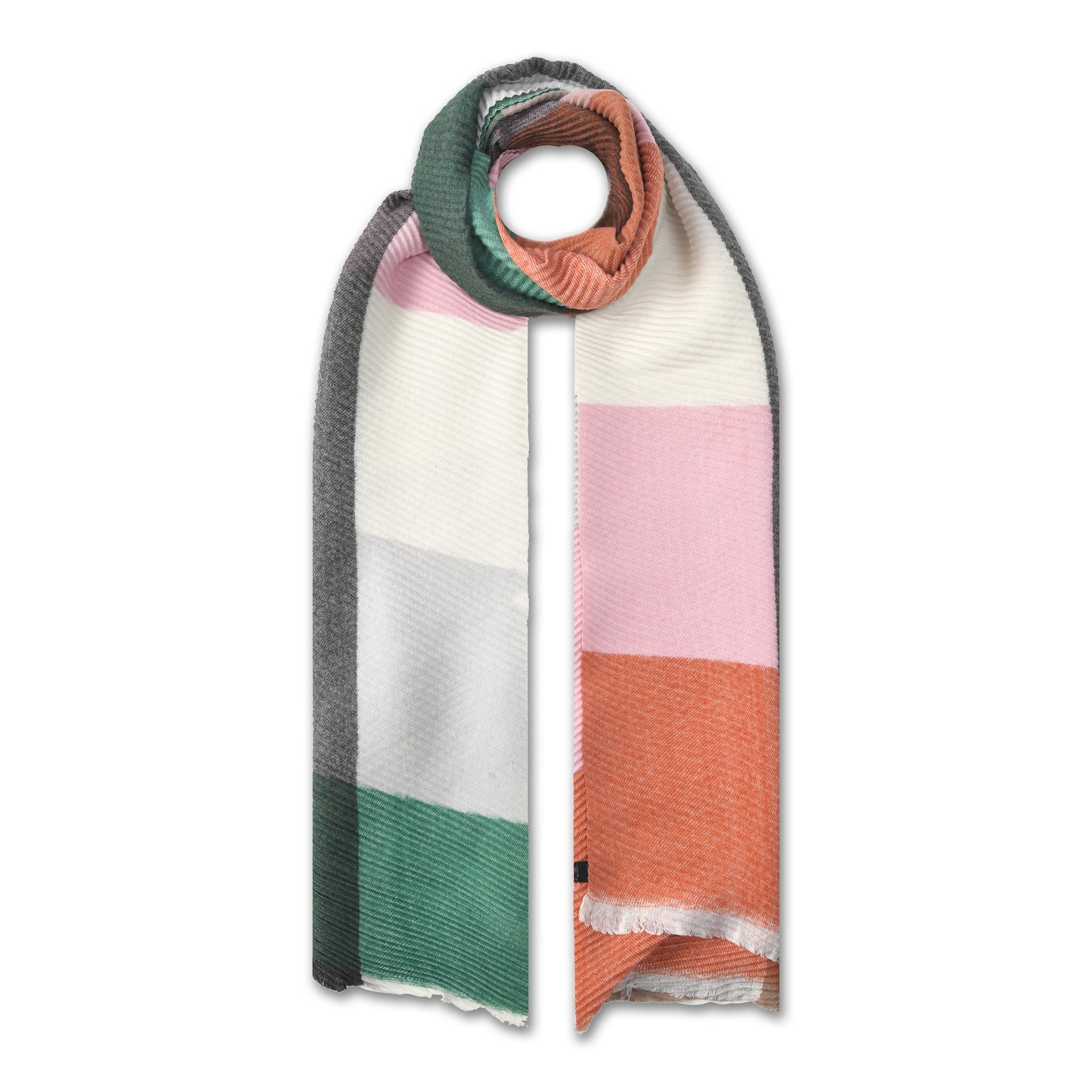 Colourful Ribbed Check Scarves