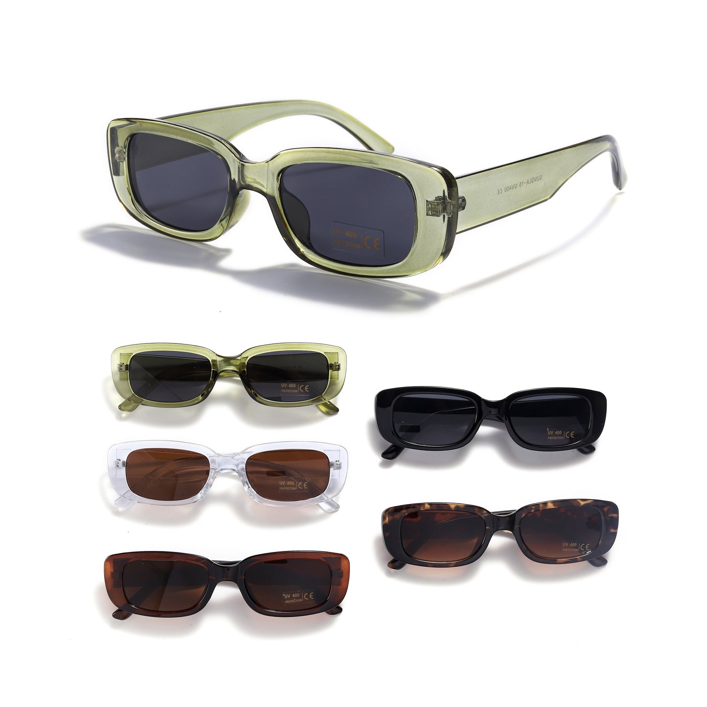 Royal Stallion Retro Rectangle Sunglasses SUNGLA-15 (12 Units)