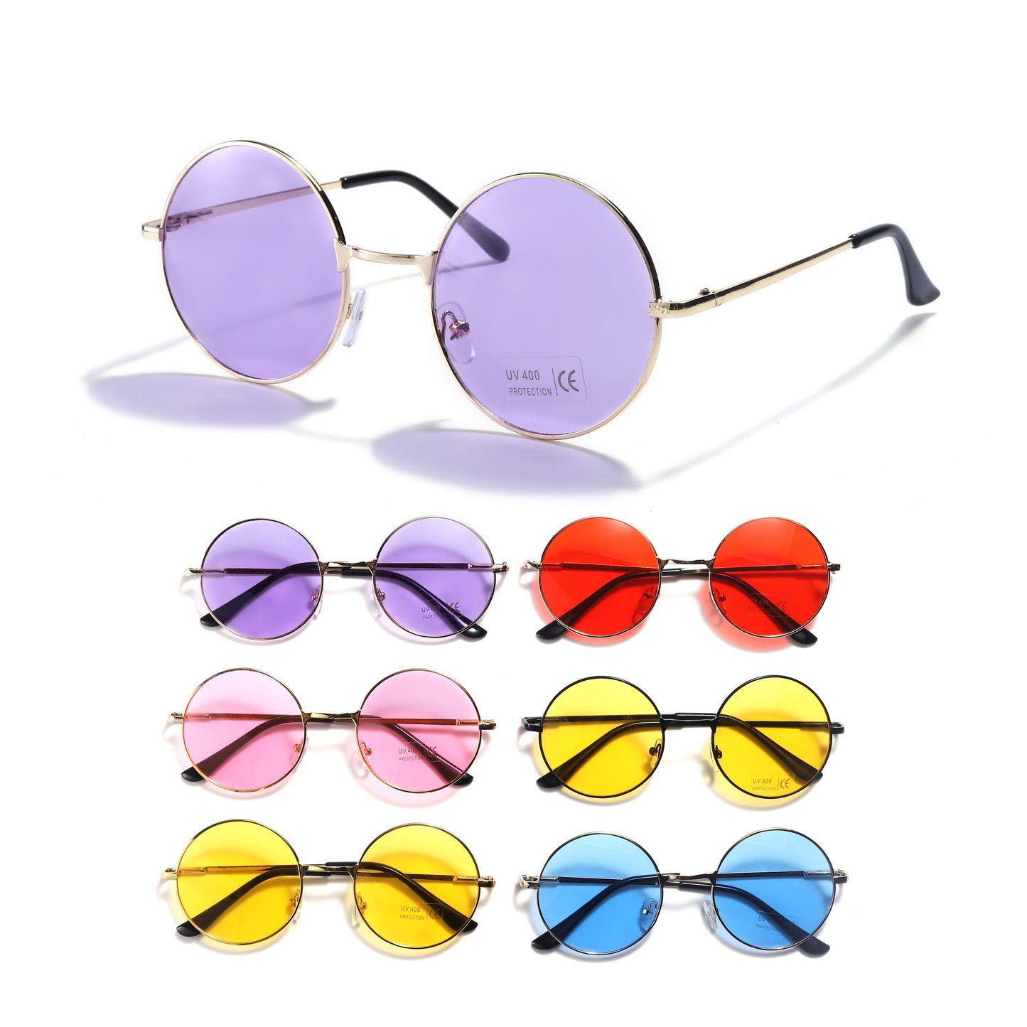 Royal Stallion Retro Round Frame Sunglasses SUNGLA-2 (12 Units)