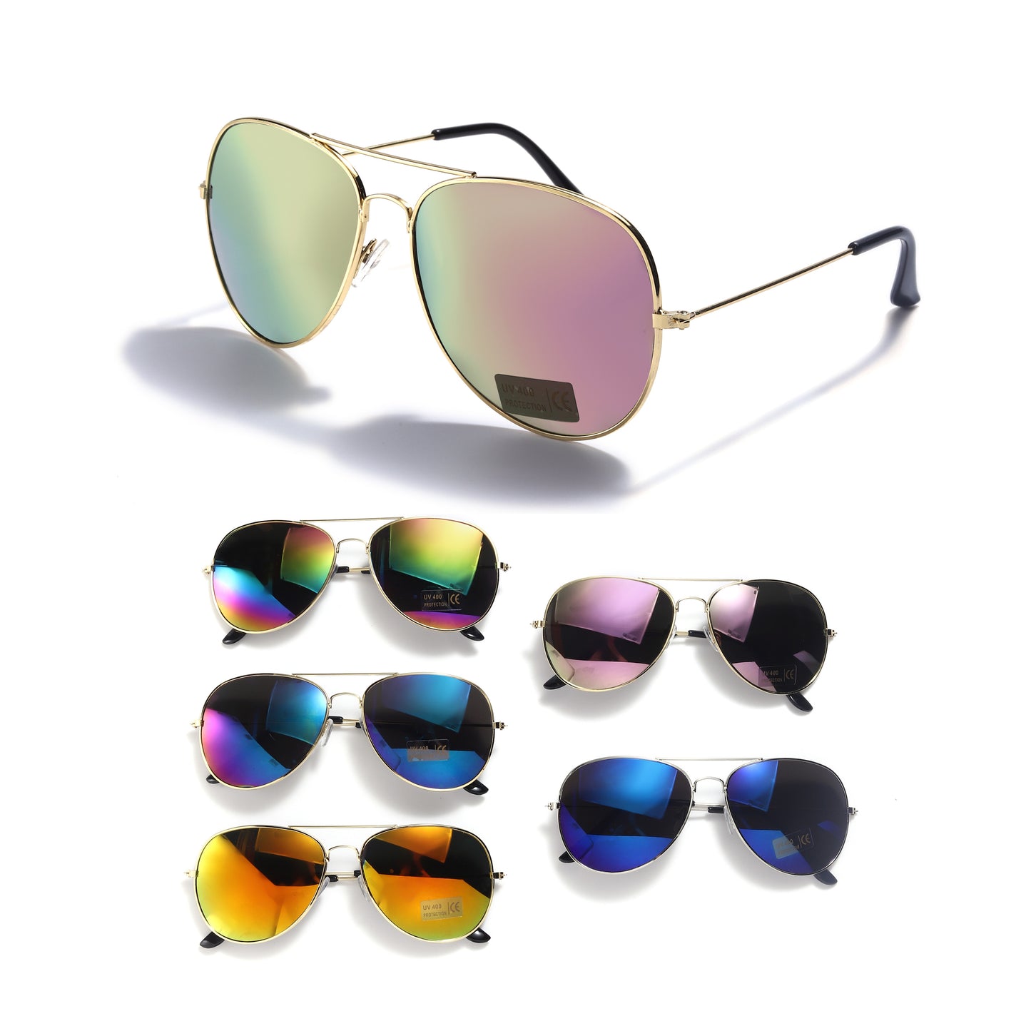 Royal Stallion Mirror Aviator Sunglasses SUNGLA-9 (12 Units)