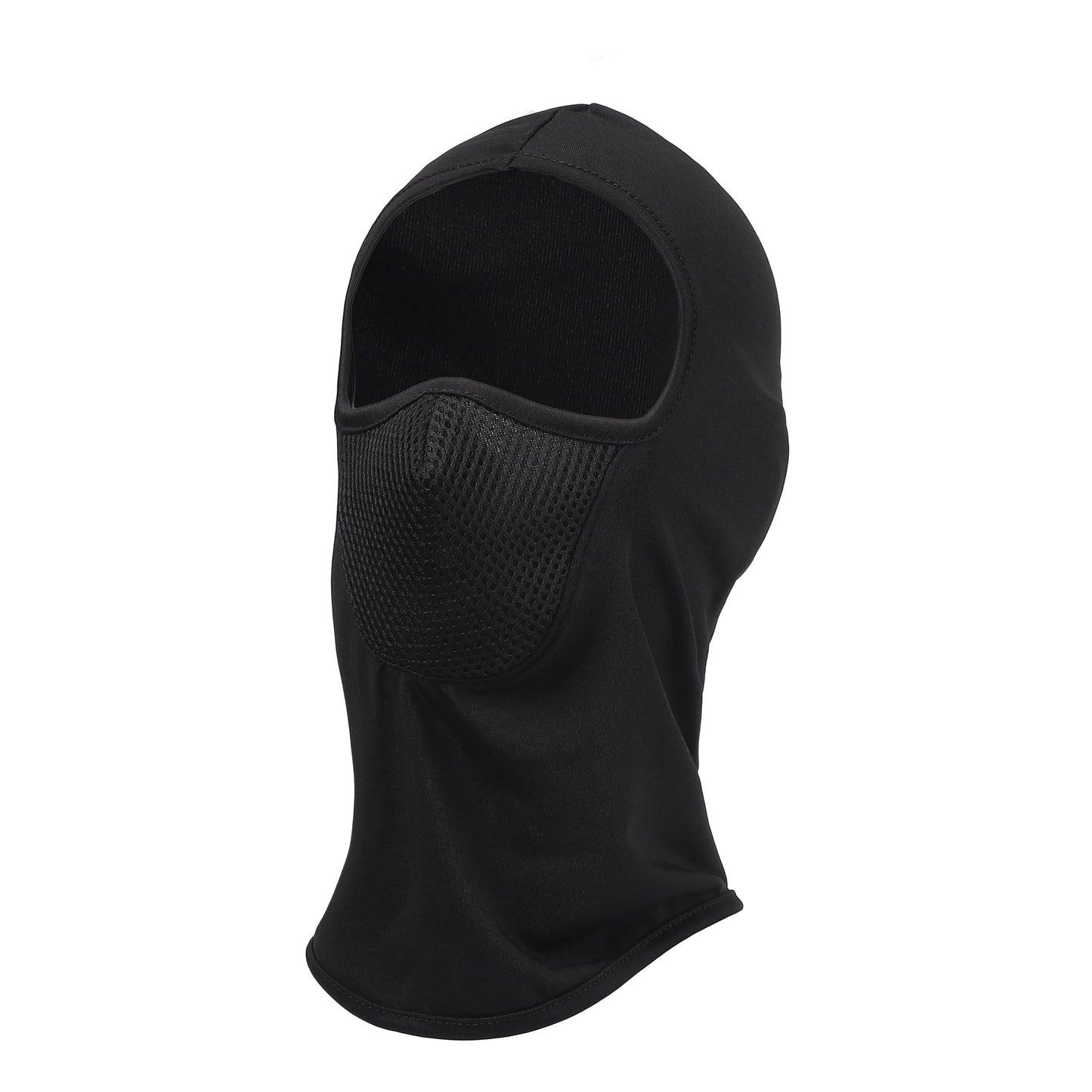 Adults Lightweight Open Face Balaclava with Mesh Front - Black