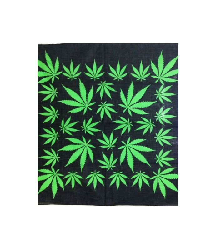 Ganja Leaf Bandana - Green Leaf