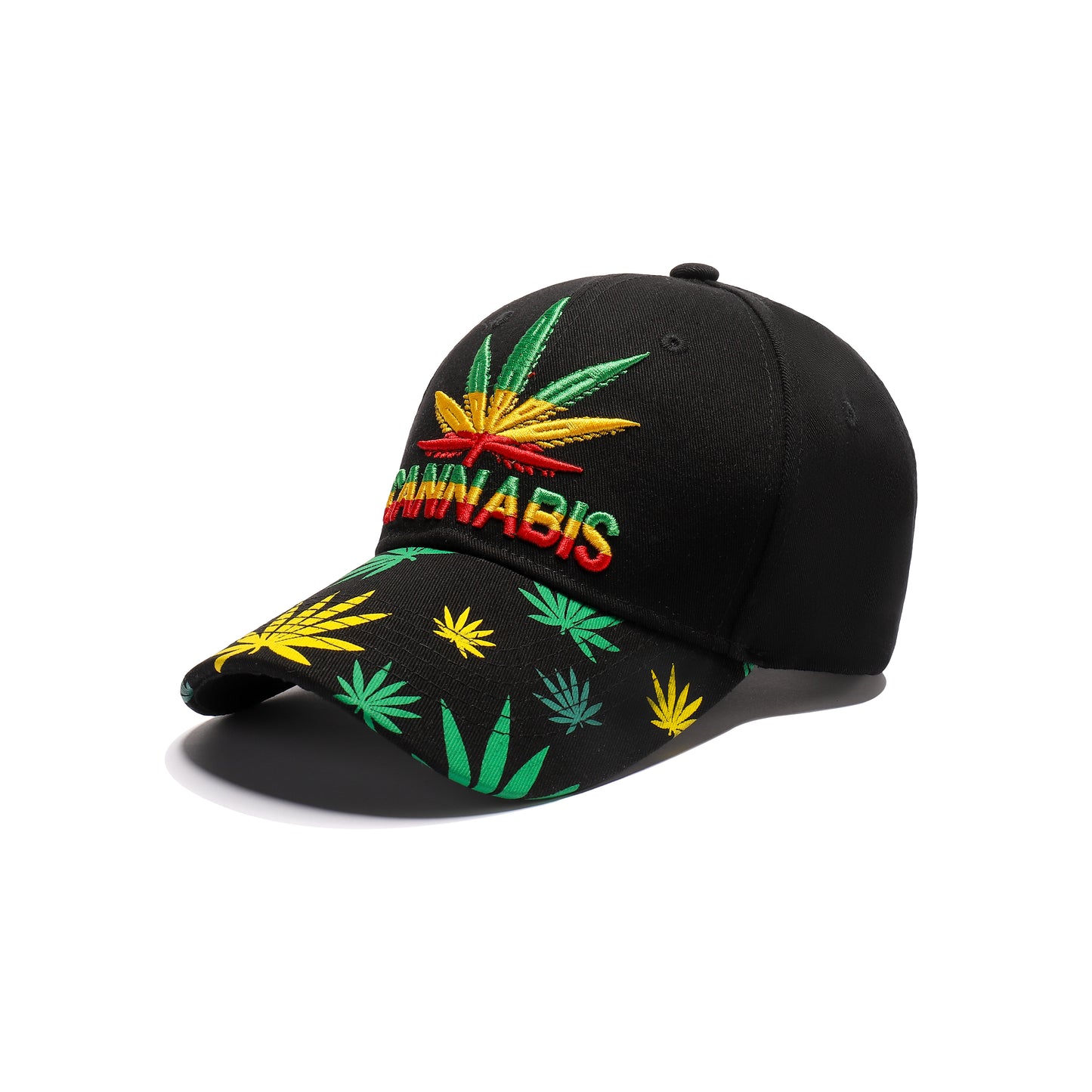 Ganja Leaf Cannabis Embroidered Cotton Baseball Caps