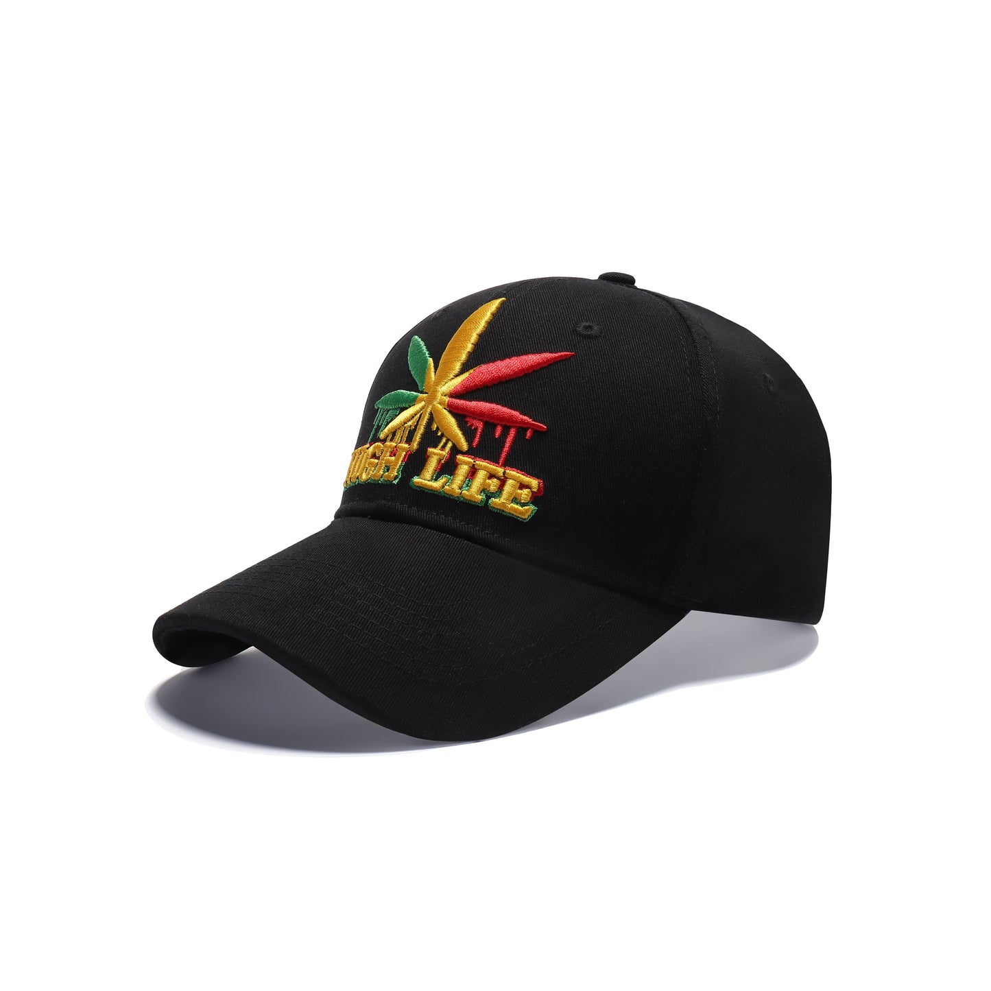 Ganja Leaf High Life Embroidered Cotton Baseball Caps
