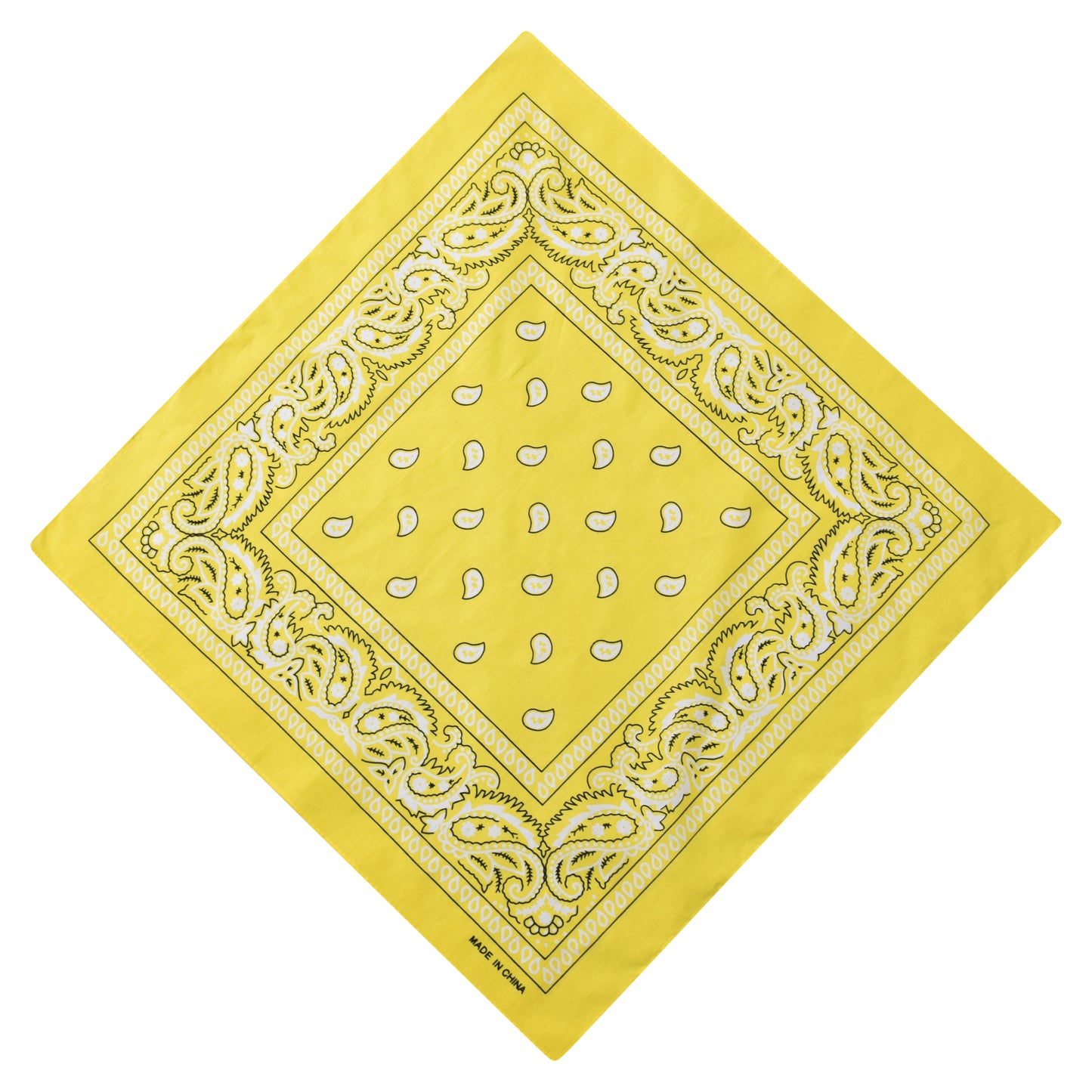 Paisley Print Bandana - Yellow