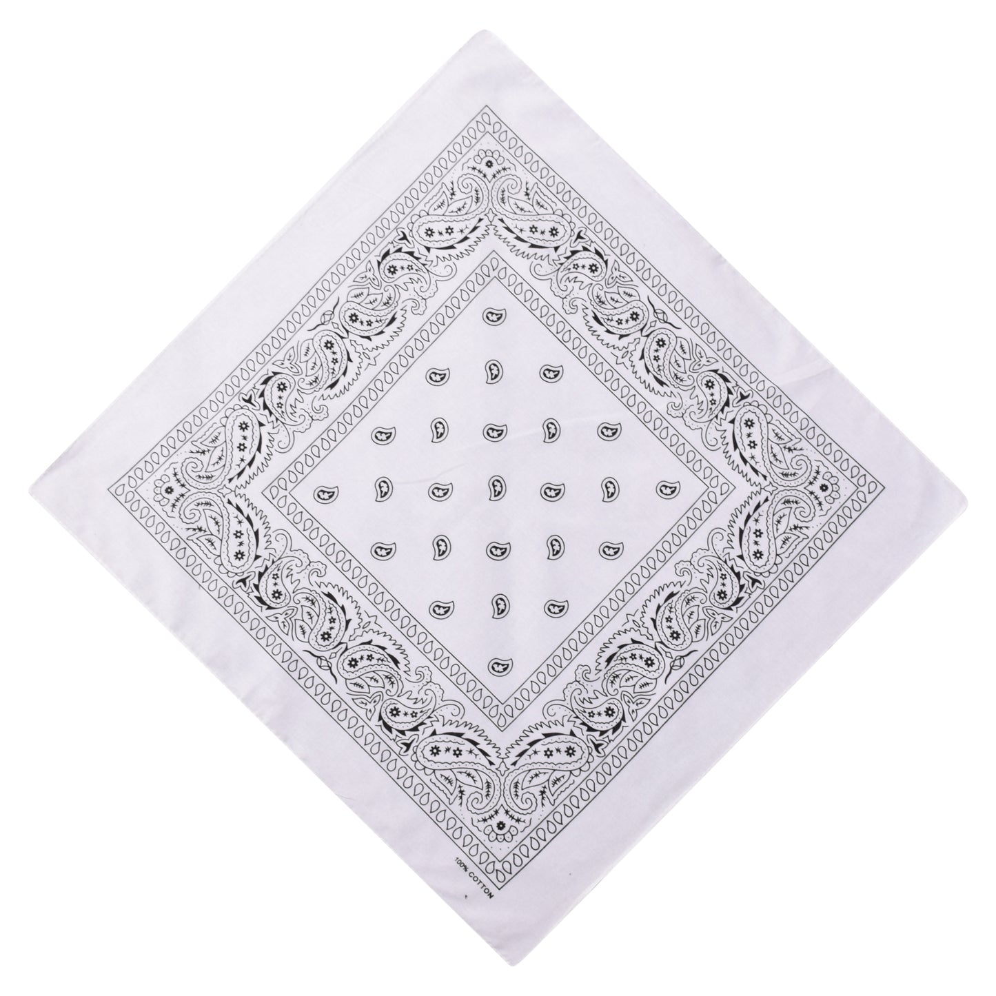 Paisley Print Bandana - White