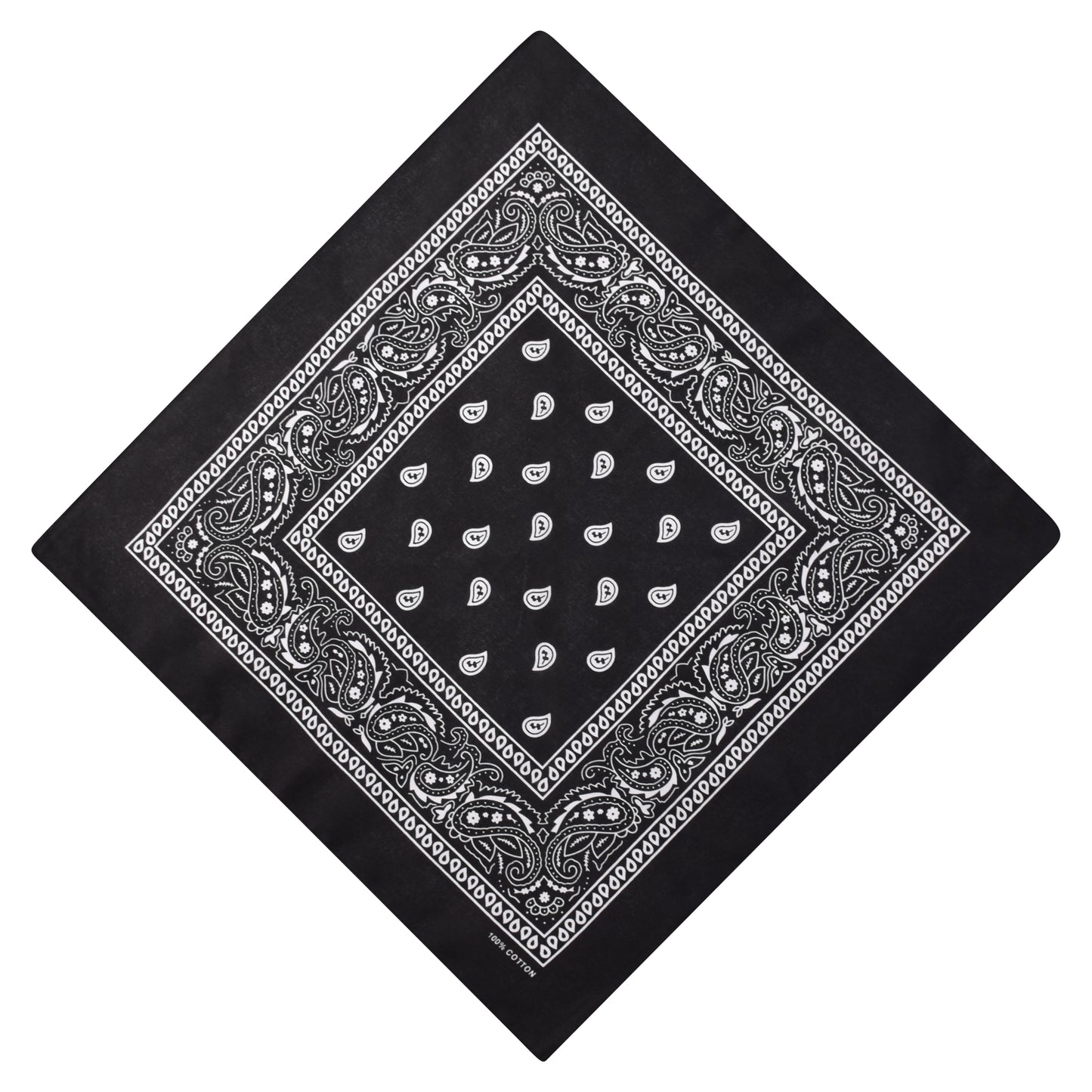 Paisley Print Bandana - Black
