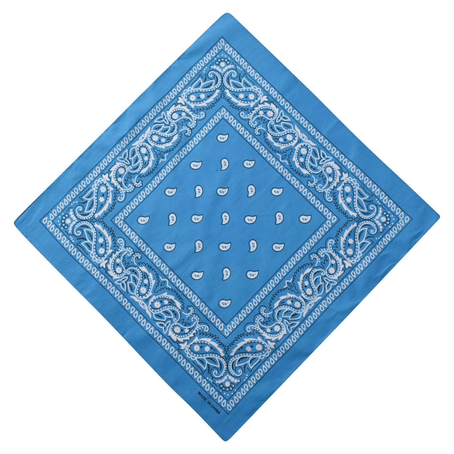 Paisley Print Bandana - Aqua Blue