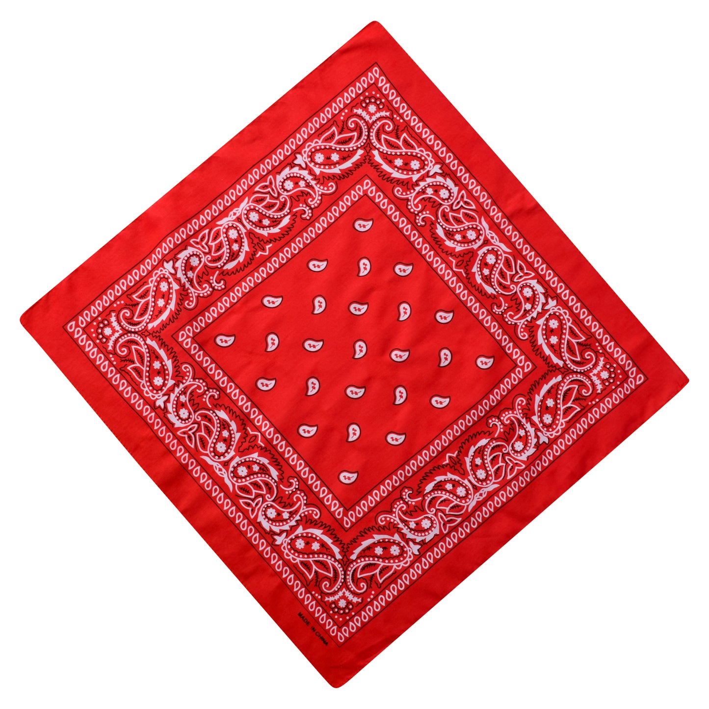 Paisley Print Bandana - Red
