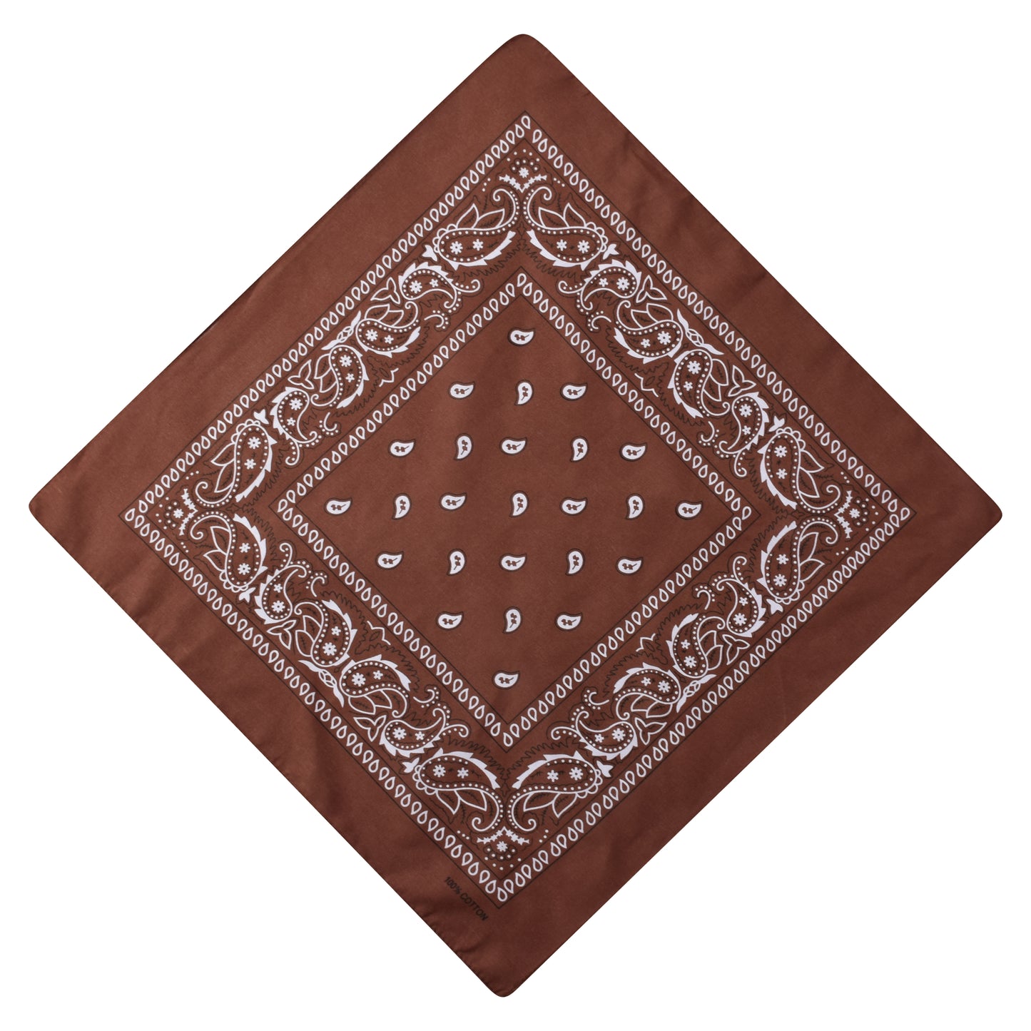 Paisley Print Bandana - Brown