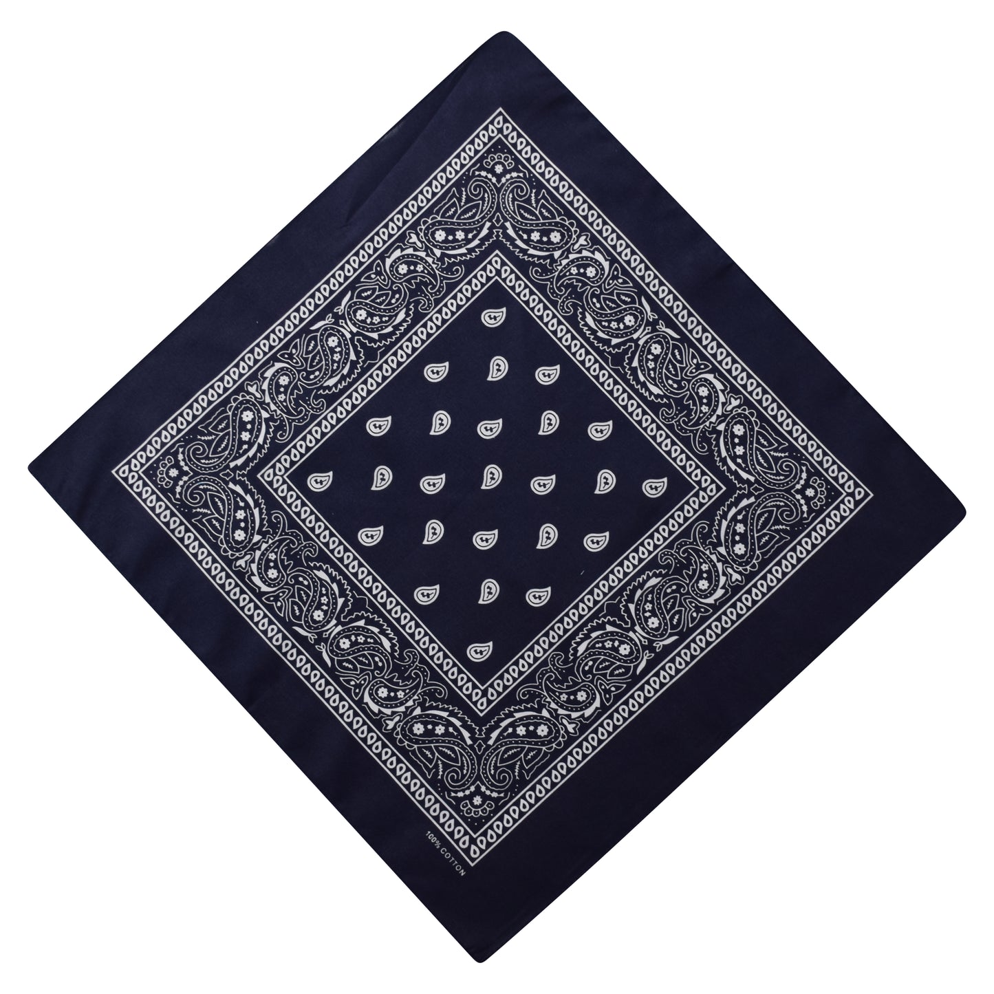 Paisley Print Bandana - Navy Blue