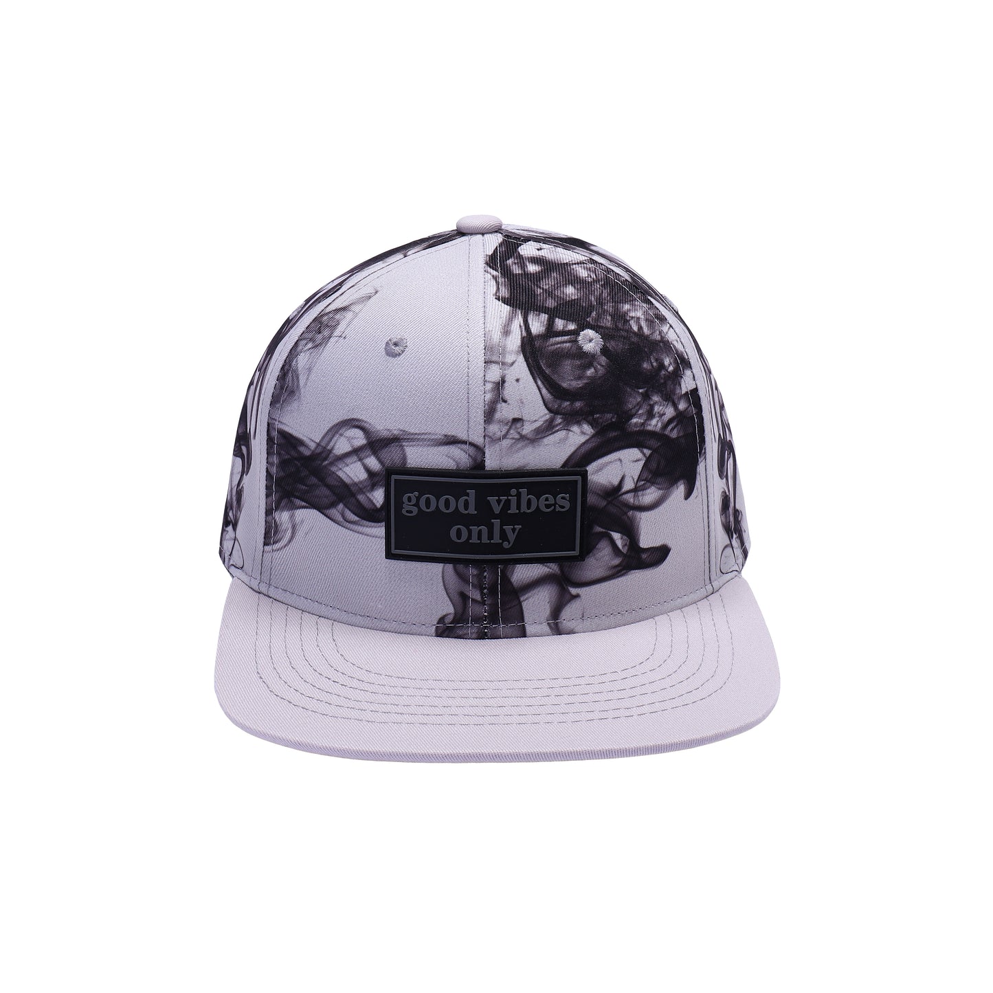 Smoke Print Snapback – Good Vibes Only Patch