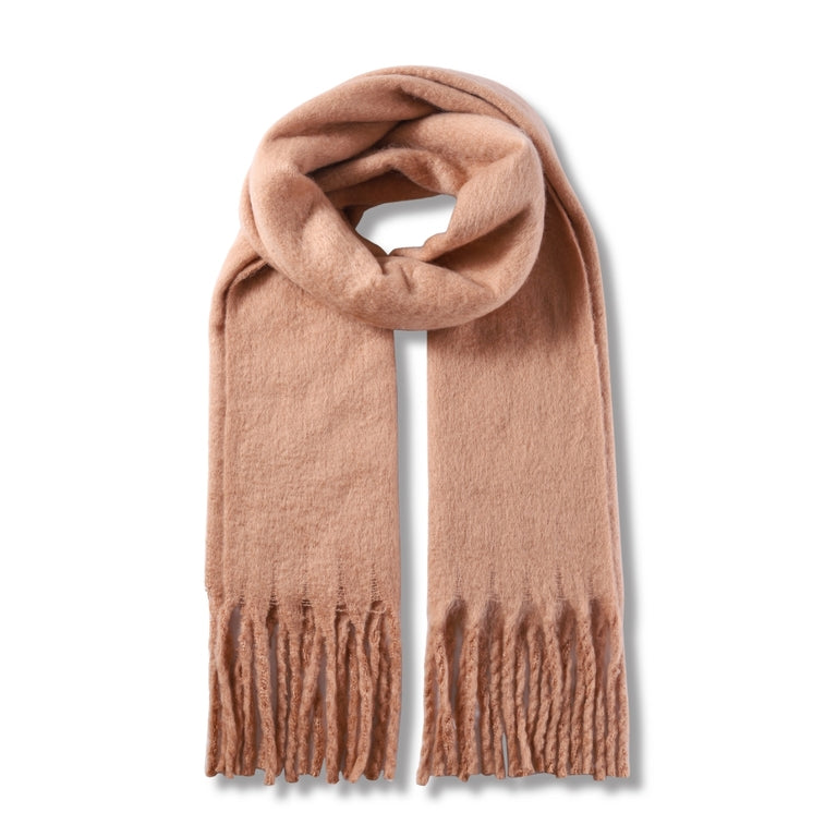 Ladies Cosy Fluffy Camel Blanket Scarf FSC-31