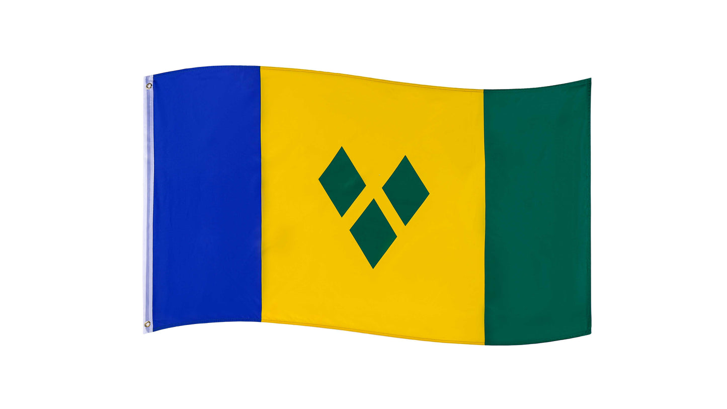 St Vincent National Flag with Eyelets (3x5 ft)