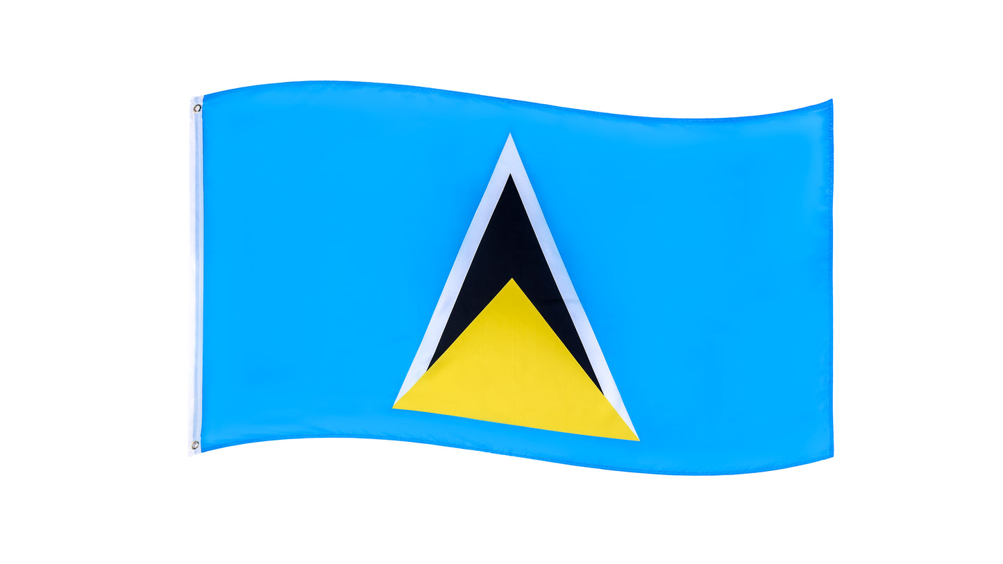 St Lucia National Flag with Eyelets (3x5 ft)