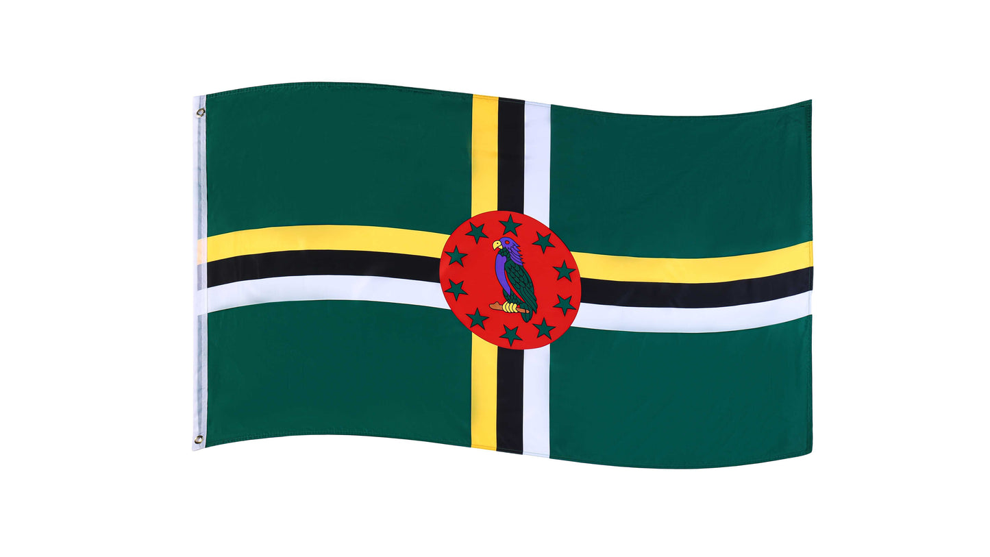 Dominica National Flag with Eyelets (3x5 ft)