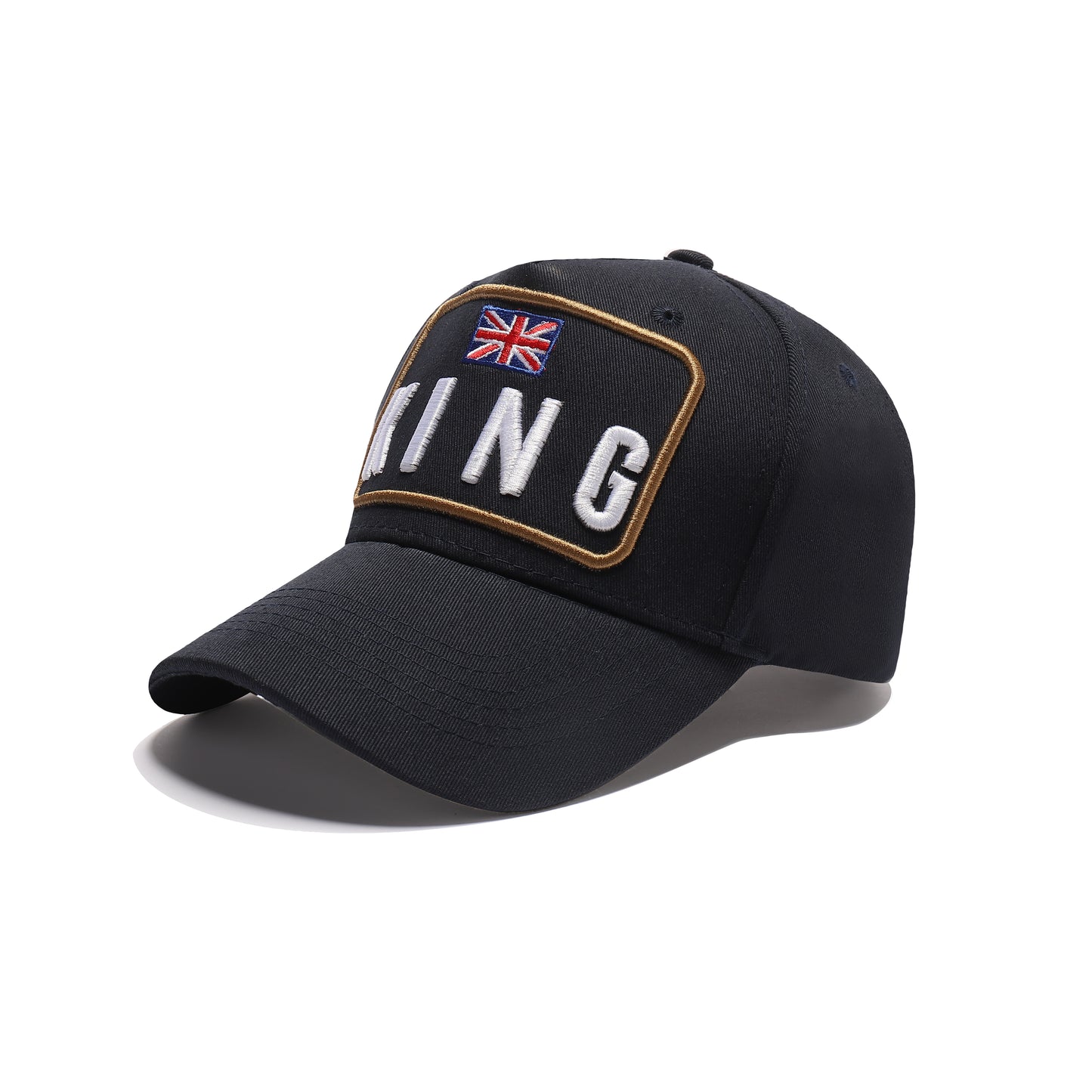 King - Union Jack Flag Embroidered Baseball Caps