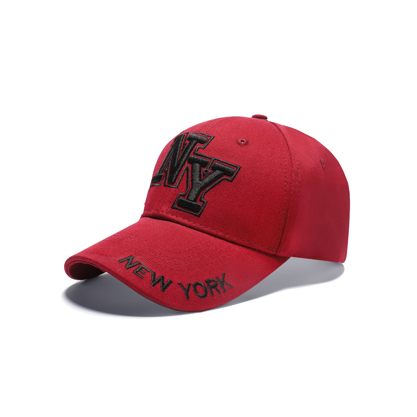 NY - New York On Peak Embroidered Baseball Caps