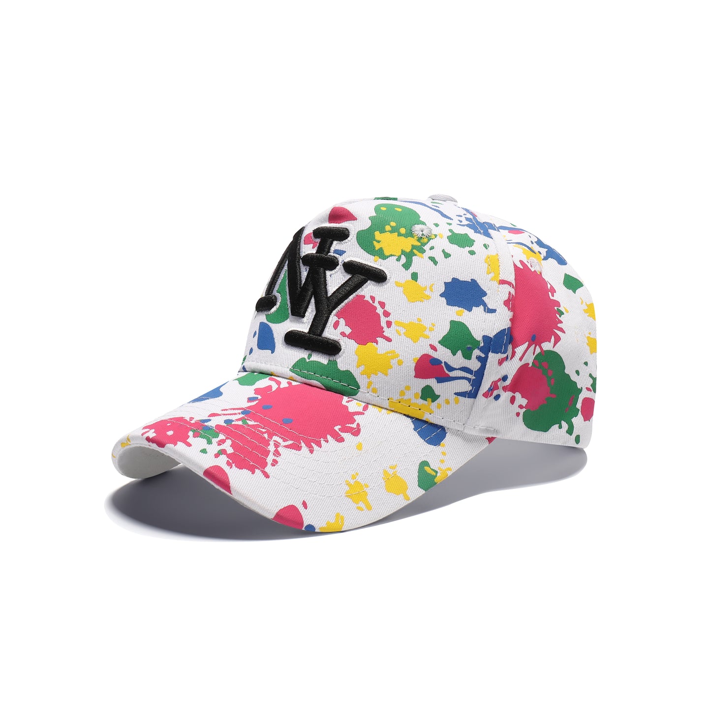 Splash Print NY Embroidered Baseball Caps