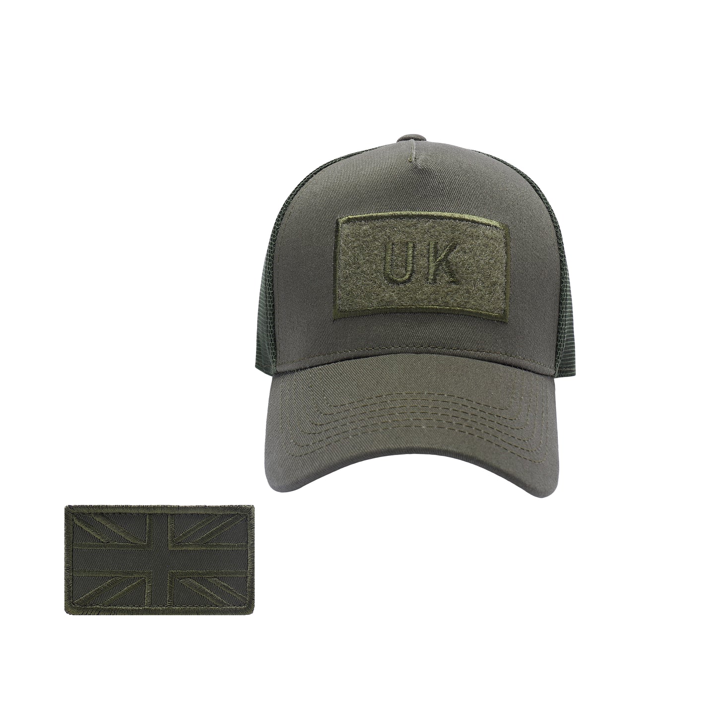 Union Jack Velcro Patch Baseball Caps