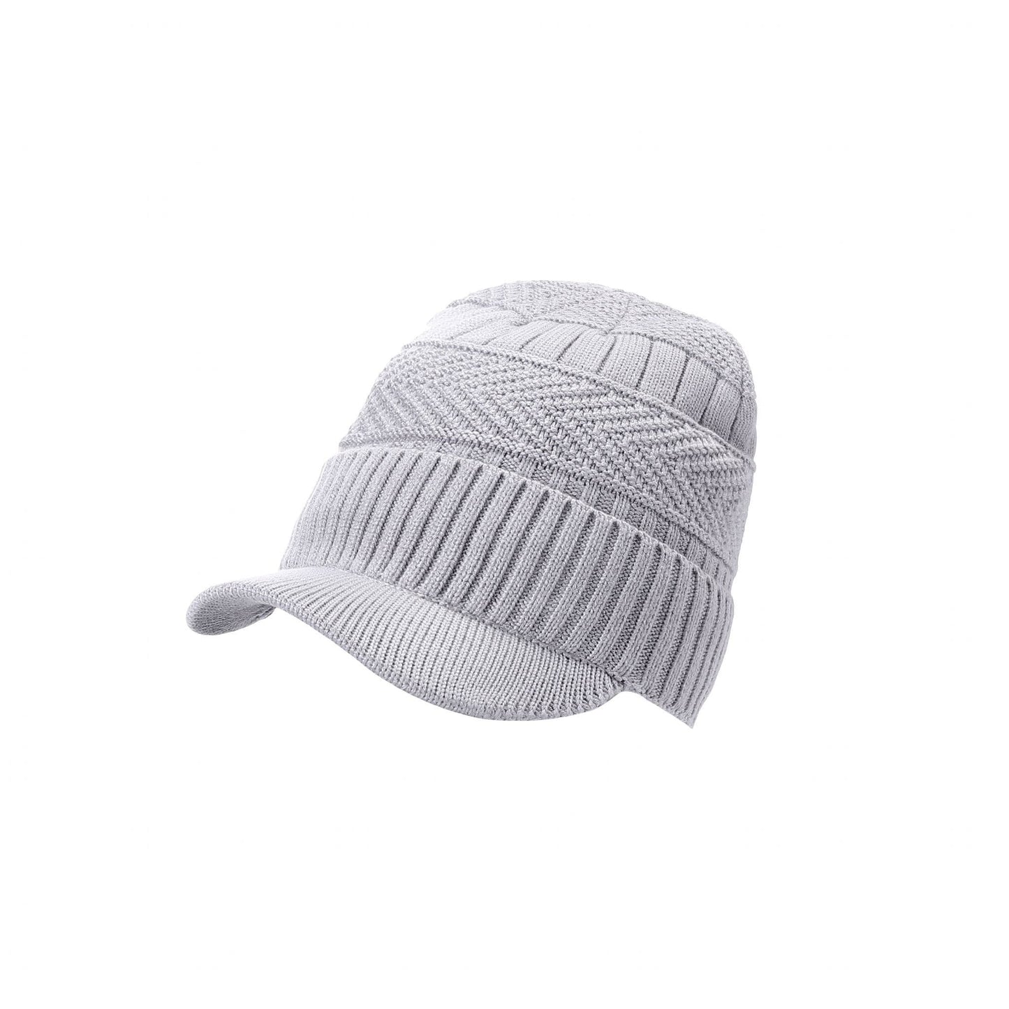 Soft & Cosy Fur Lined Beanie Hat with Peak