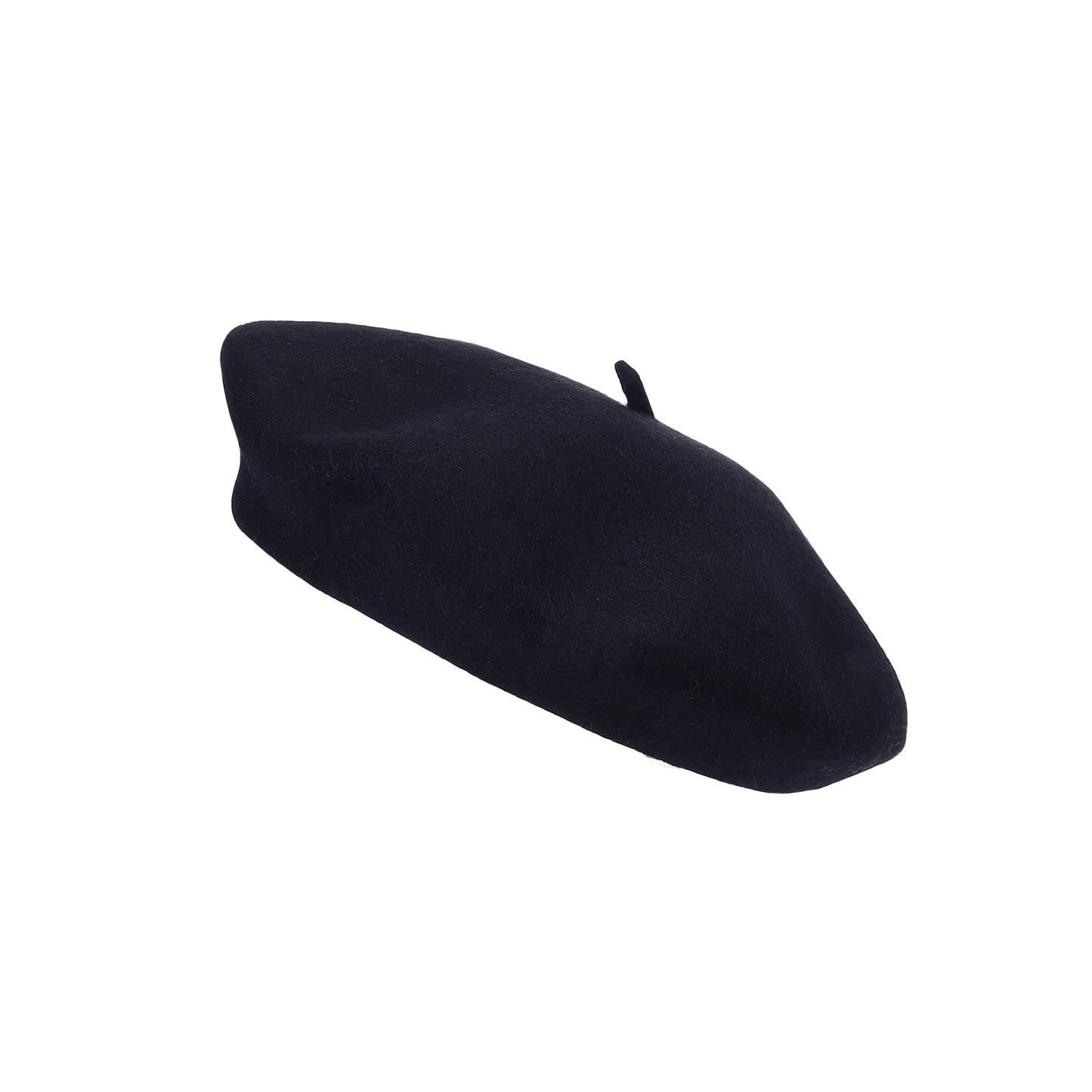 Premium Wool Beret - Black