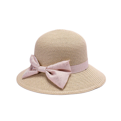 Ladies Classic Cloche Sun Hat with Sculpted Textured Bow