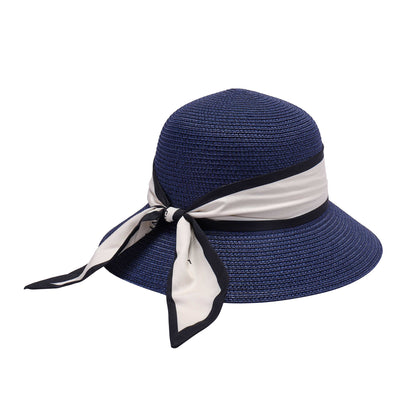Ladies Classic Sun Hat with Black Trim Bow