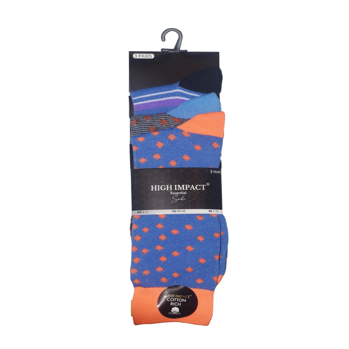 Mens Dress Socks - Assorted Dot/Striped Pattern (12 Pairs)