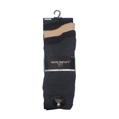 Mens Dress Socks - Plain Assorted (12 Pairs)