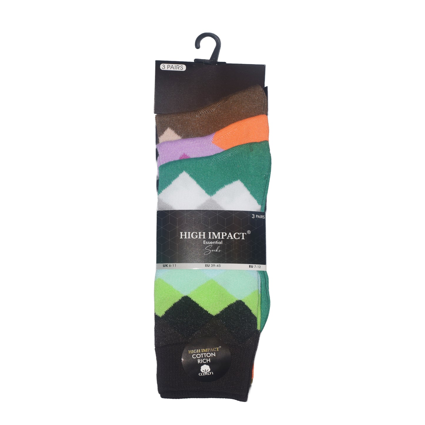 Mens Dress Socks - Classic Argyle Pattern (12 Pairs)