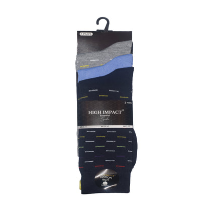 Mens Dress Socks - Dash Pattern (12 Pairs)