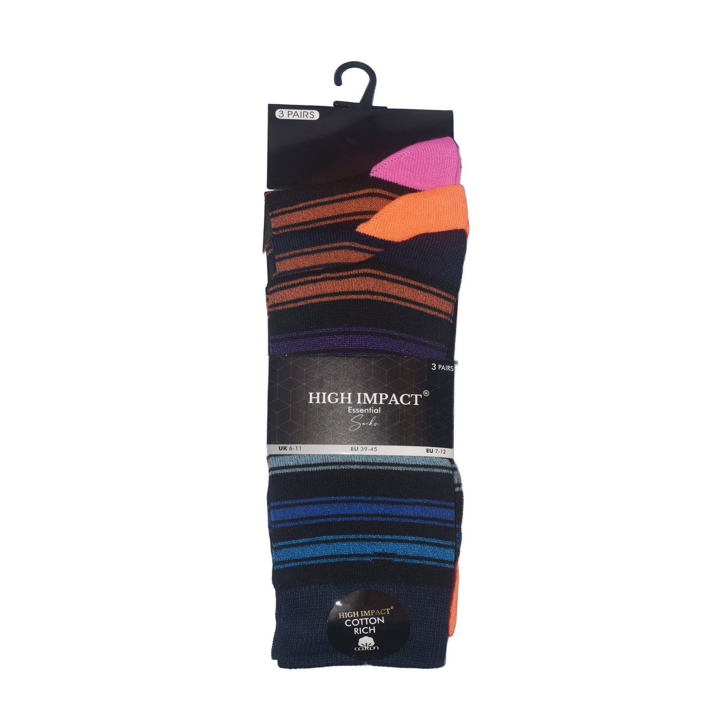 Mens Dress Socks - Multi Striped Pattern (12 Pairs)