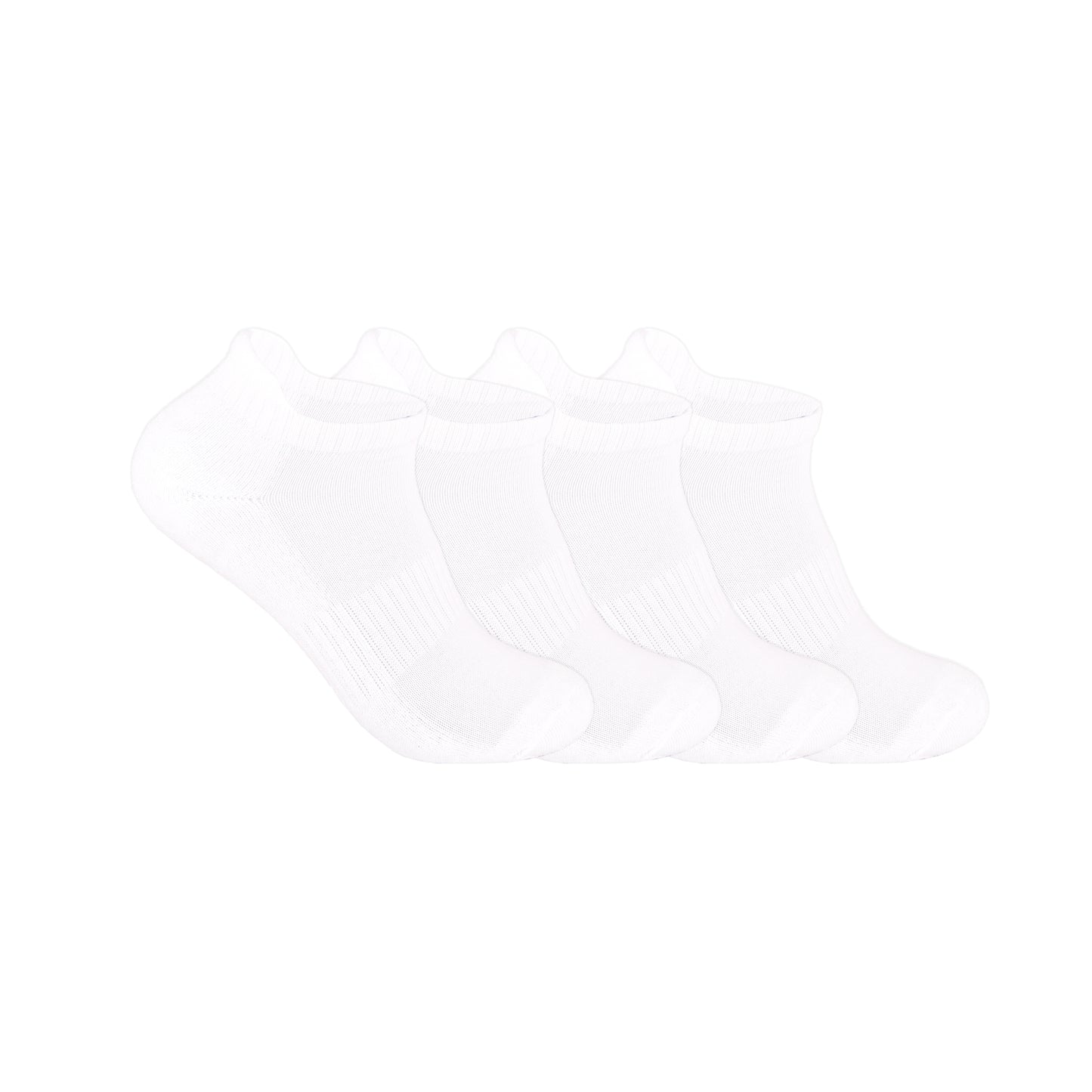 Ladies Cushioned Trainer Socks - White (12 Pairs)