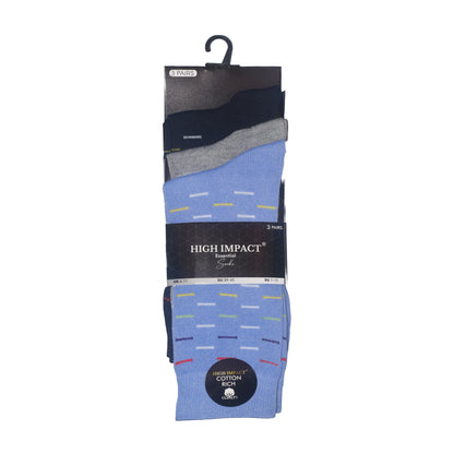 Mens Dress Socks - Dash Pattern (12 Pairs)