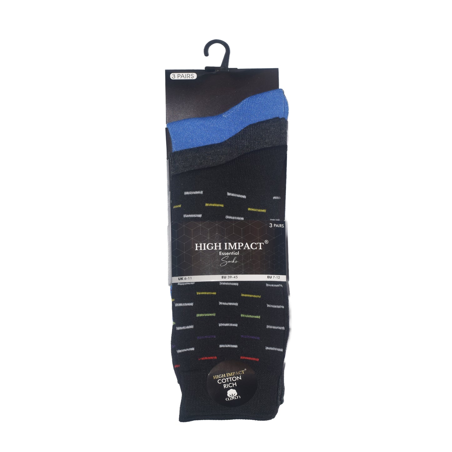 Mens Dress Socks - Dash Pattern (12 Pairs)